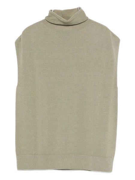  Antonelli Roll-neck Sleeveless Top - Green 