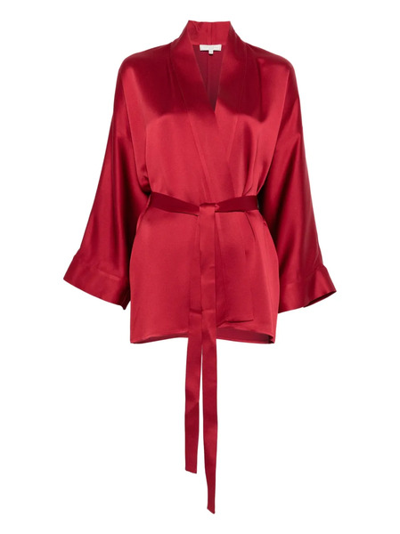  Antonelli Satin-panelled Wrap Jacket - Red 