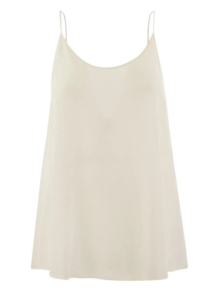  Antonelli Shoulder-strap U-neck Top - Neutrals 
