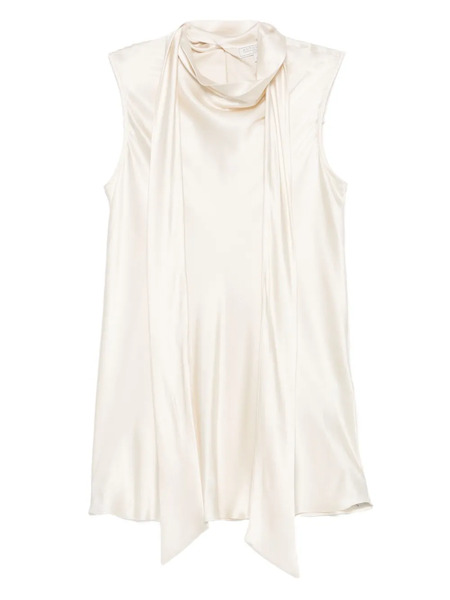  Antonelli Tie-neck Top - Neutrals 