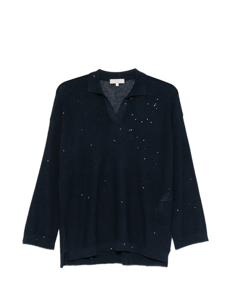  Antonelli V-neck Embellished Sweater - Blue 