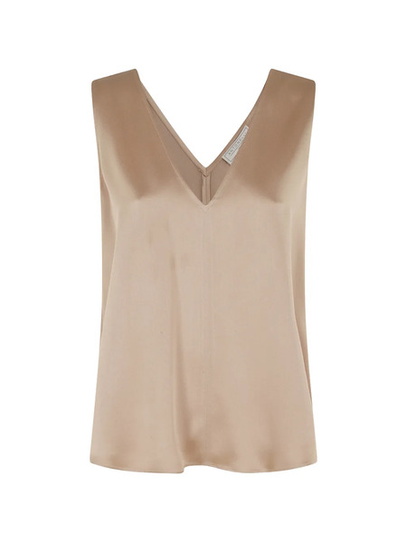  Antonelli V-neck Sleeveless Blouse - Neutrals 