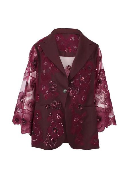  Antonio Marras Floral Beaded Jacket - Purple 