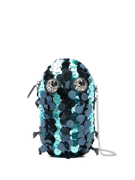  Anya Hindmarch Sequin Embellished Clutch Bag - Blue 