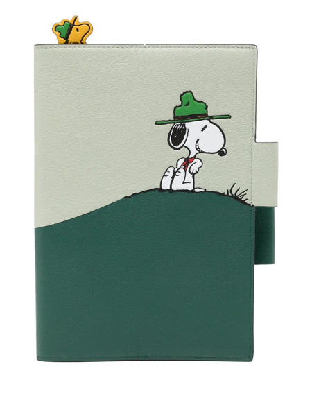  Anya Hindmarch X Peanuts Snoopy Notebook Folder - Green 