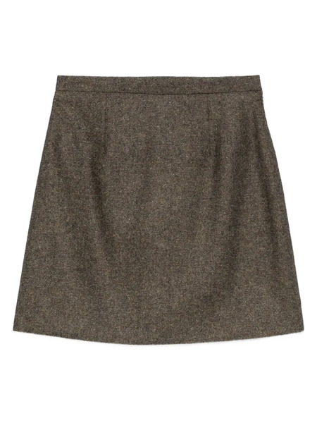  A.p.c. Adriana Tweed Mini Skirt - Brown 