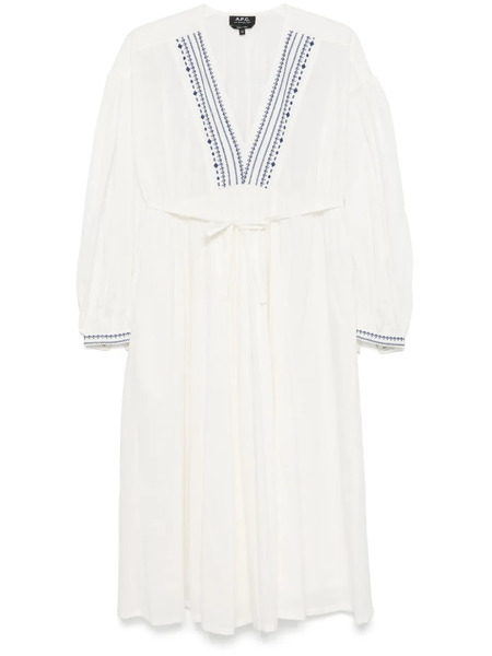  A.p.c. Anni Midi Dress - White 