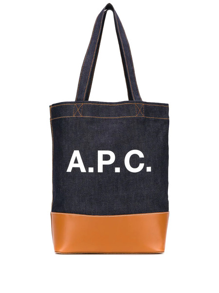  A.p.c. Axelle Logo Tote Bag - Blue 