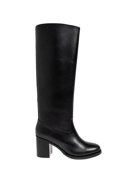  A.p.c. Block-heel Leather Knee-high Boots - Black 