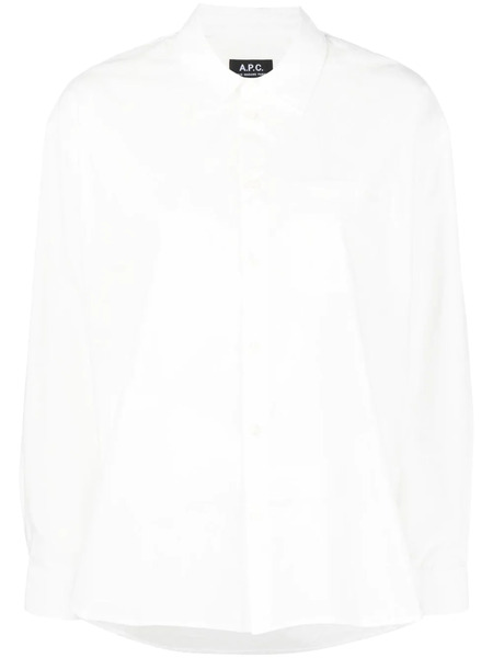 A.p.c. Boyfriend Logo-embroidered Shirt - White 