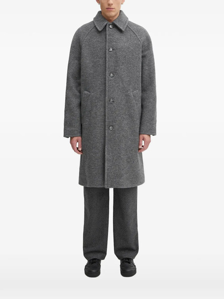  A.p.c. Button-fastening Collar Coat - Grey 