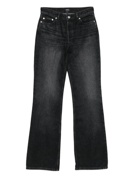  A.p.c. Button-fly Flared Jeans - Black 