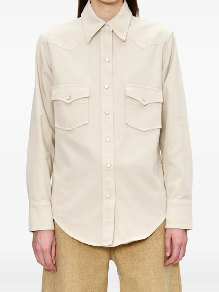  A.p.c. Buttoned Chest-pocket Shirt - Neutrals 