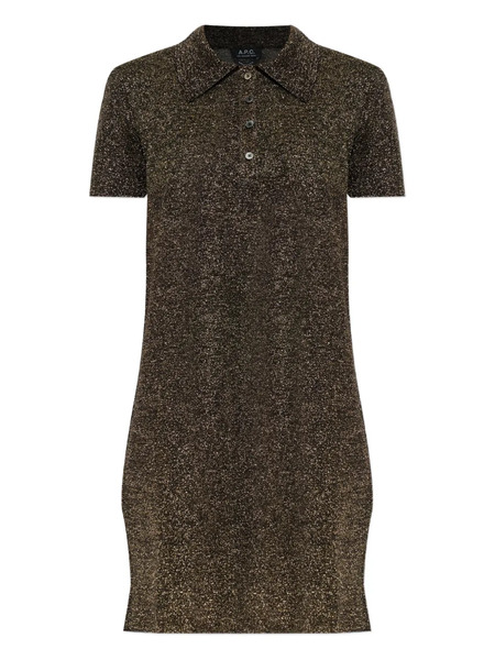  A.p.c. Buttoned Collared Mini Dress - Black 