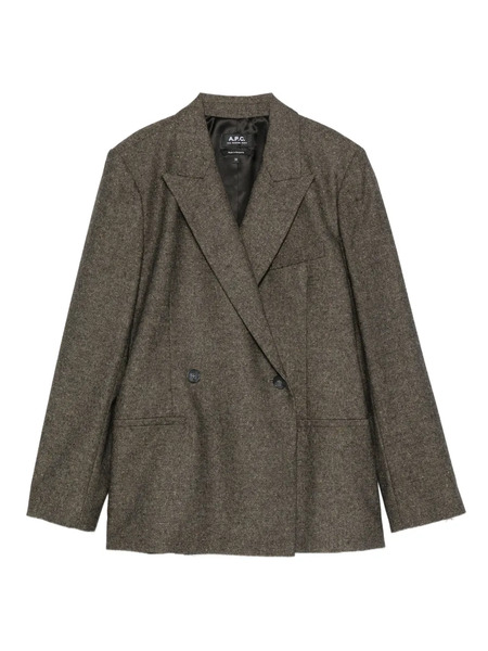  A.p.c. Buttoned Double-breasted Jacket - Brown 