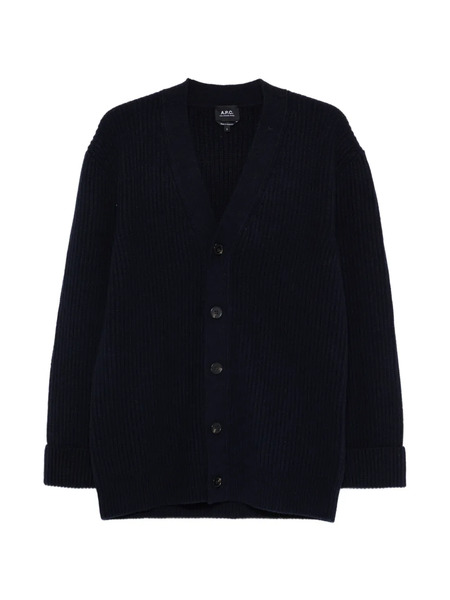  A.p.c. Buttoned V-neck Cardigan - Blue 