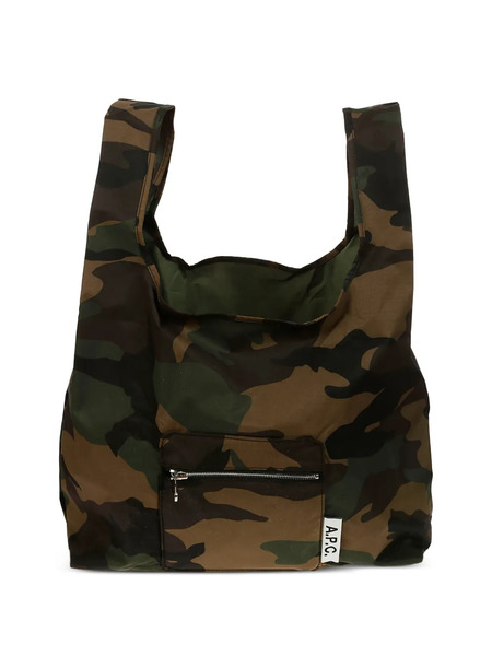  A.p.c. Camouflage-pattern Tote Bag - Brown 