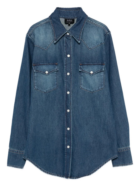  A.p.c. Chest-pocket Shirt - Blue 