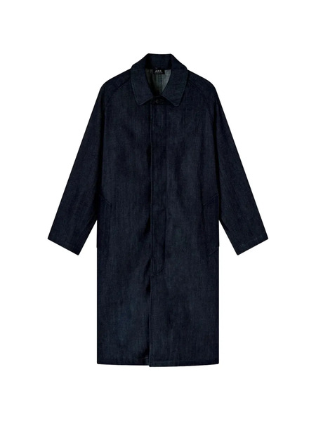  A.p.c. Collared Denim Coat - Blue 