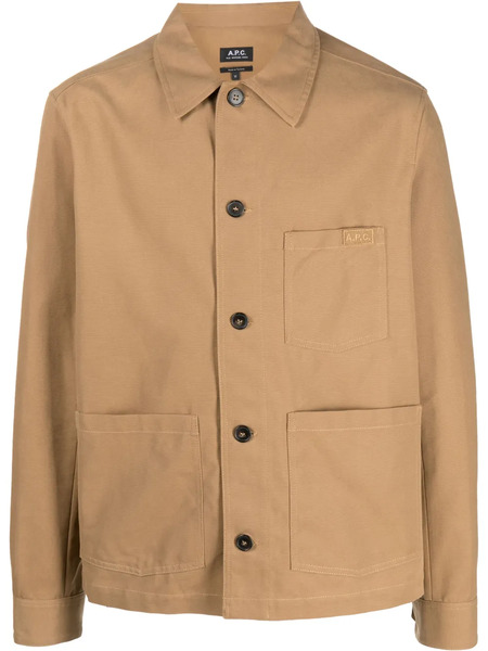  A.p.c. Cotton Shirt Jacket - Brown 