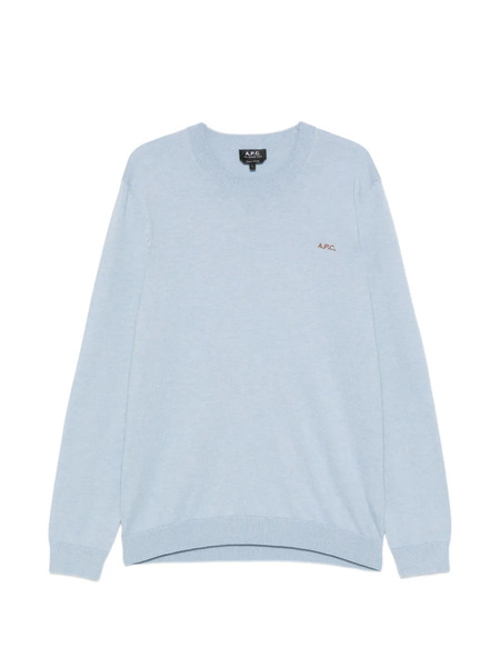  A.p.c. Crew-neck Logo Sweater - Blue 