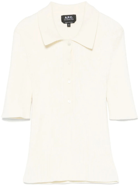  A.p.c. Danae Polo Top - White 