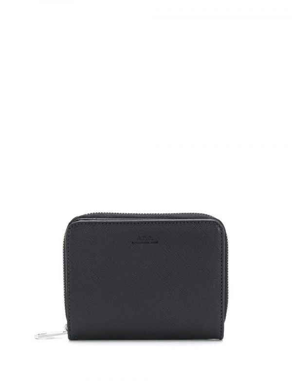  A.p.c. Debossed Logo Wallet - Black 