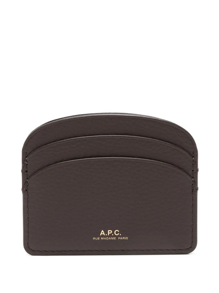  A.p.c. Demi-lune Curved-edges Card Holder - Brown 