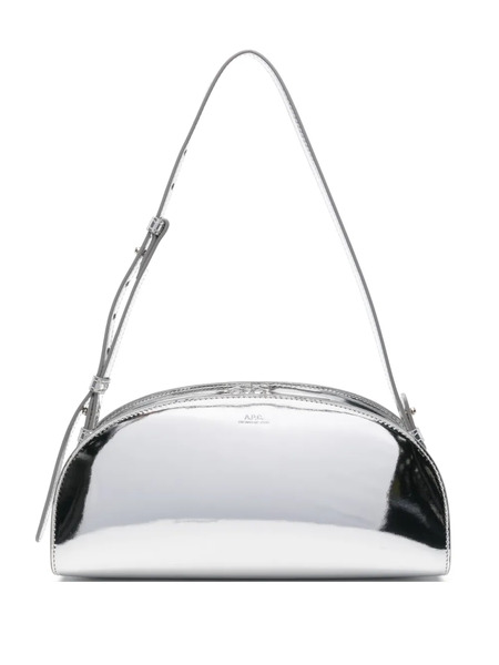  A.p.c. Demi-lune Zip Shoulder Bag - Silver 
