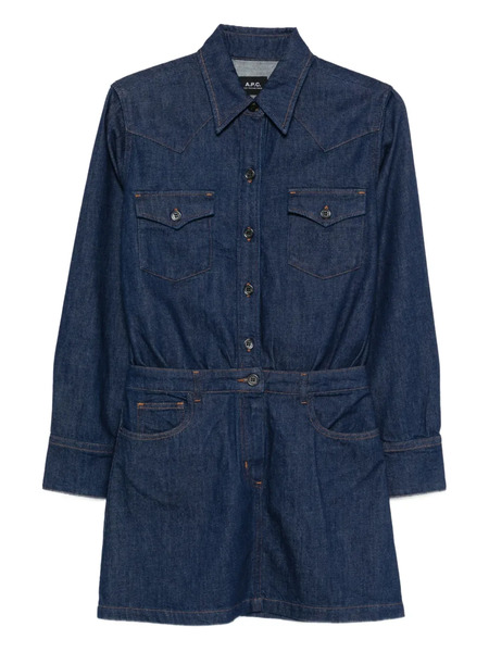  A.p.c. Denim Mini Dress - Blue 