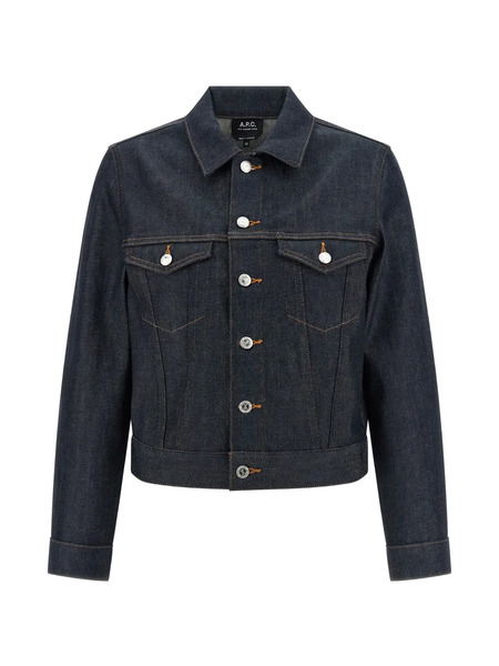  A.p.c. Dion Contrast-stitching Jacket - Blue 