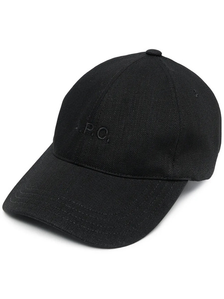  A.p.c. Embroidered-logo Cotton Baseball Cap - Black 