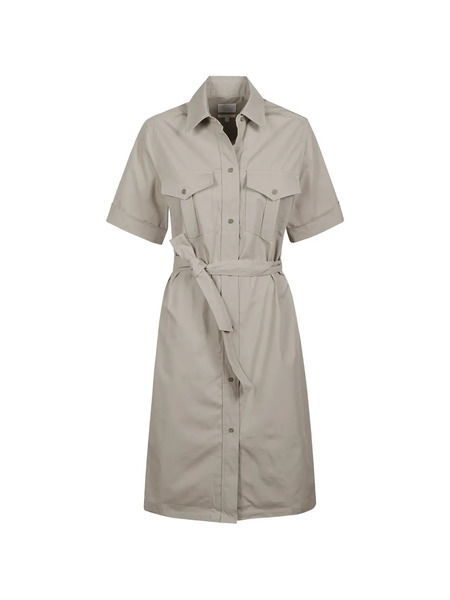  A.p.c. Evy's Buttoned Belted Midi Dress - Neutrals 