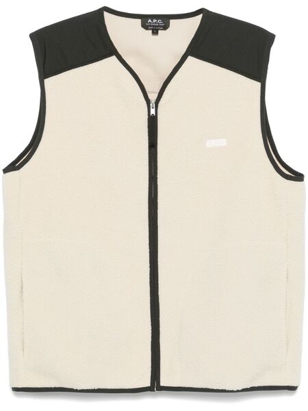  A.p.c. Faux-shearling Vest - Neutrals 