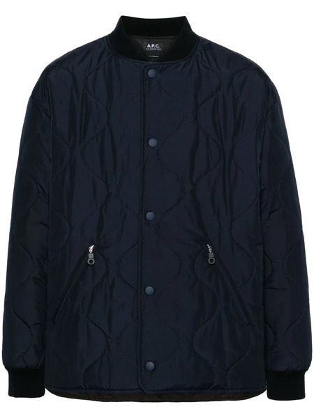  A.p.c. Florent Quilted Bomber Jacket - Blue 