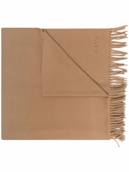  A.p.c. Fringe-hem Scarf - Brown 