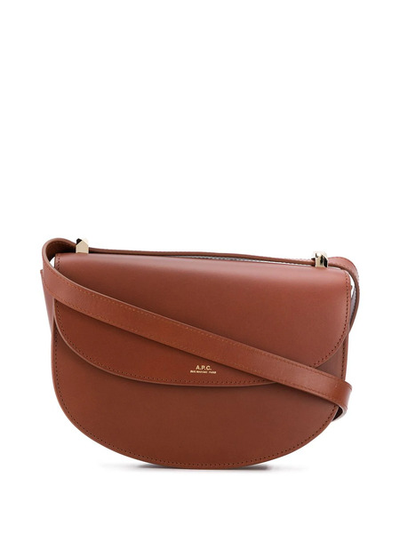  A.p.c. Geneve Flap Shoulder Bag - Brown 