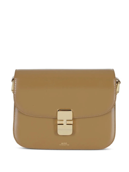  A.p.c. Grace Leather Shoulder Bag - Brown 