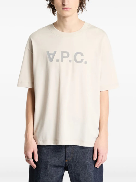 A.p.c. Grand Logo-print T-shirt - Neutrals 