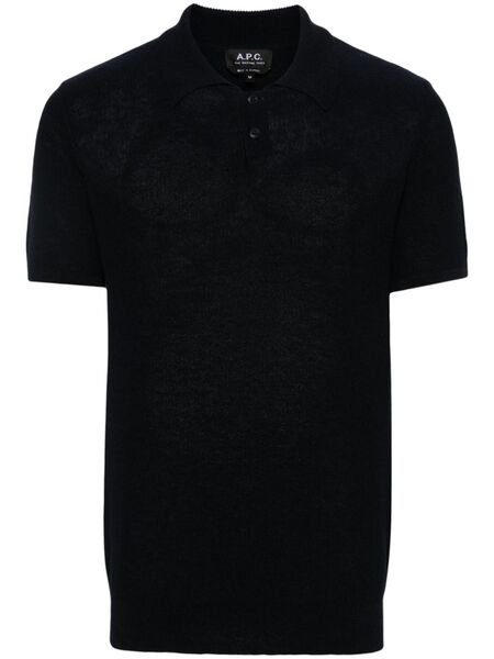  A.p.c. Jay Open-knit Polo Shirt - Blue 