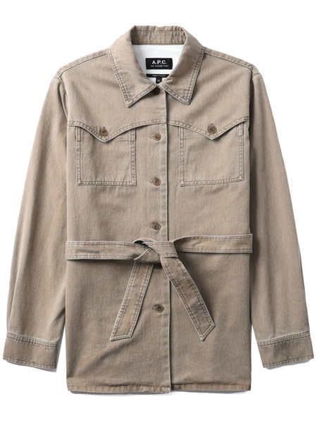  A.p.c. Joann Belted Cotton Jacket - Neutrals 
