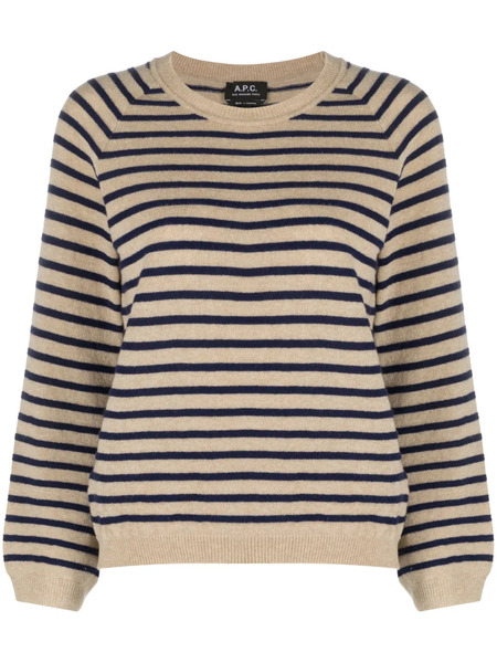  A.p.c. Lilas Striped Wool Jumper - Neutrals 