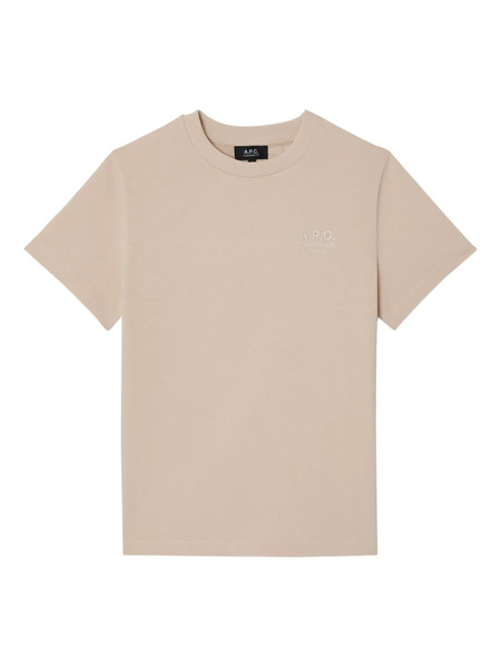  A.p.c. Logo-embroidered T-shirt - Neutrals 