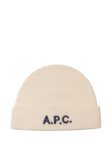  A.p.c. Logo-jacquard Hat - Neutrals 