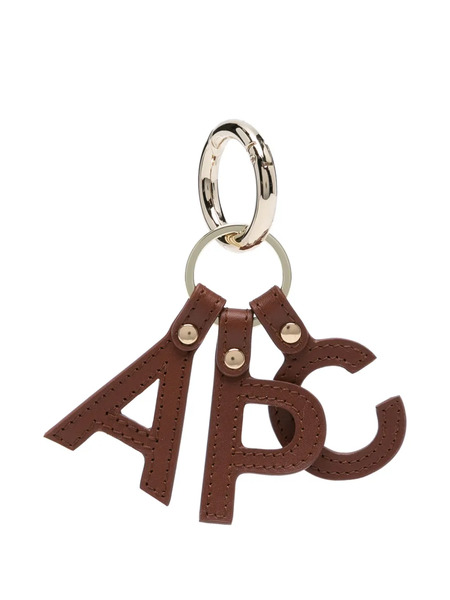  A.p.c. Logo-lettering Keyring - Brown 