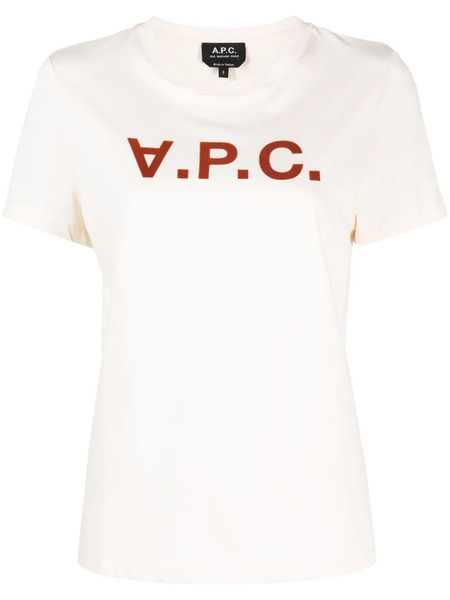  A.p.c. Logo-print Cotton T-shirt - Neutrals 