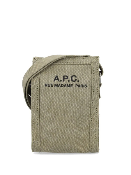 A.p.c. Logo Print Mini Canvas Messenger Bag - Neutrals 