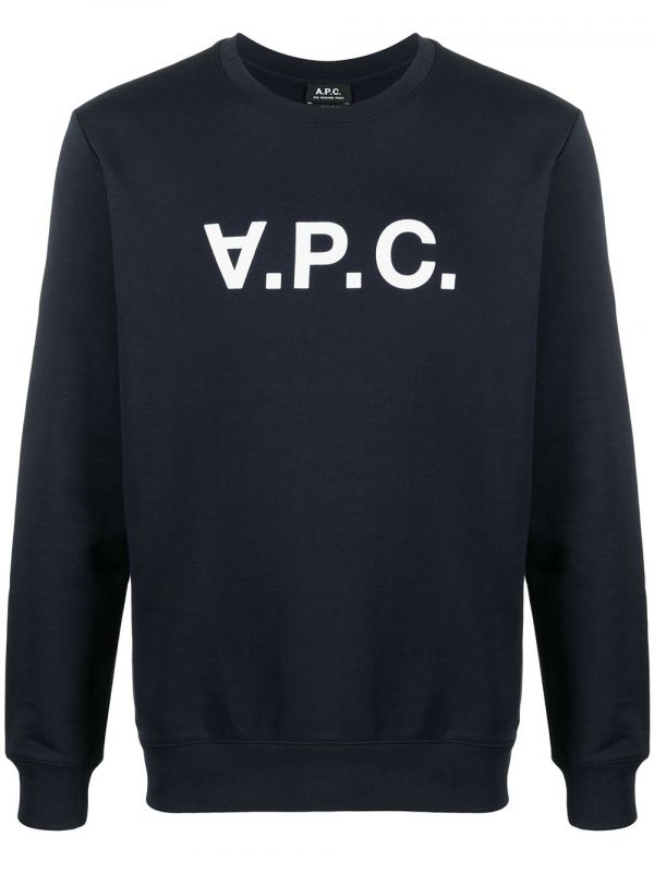  A.p.c. Logo Print Sweatshirt - Blue 