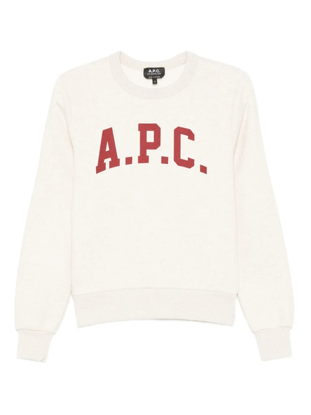  A.p.c. Logo-print Sweatshirt - Neutrals 