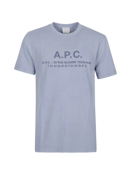  A.p.c. Logo-print T-shirt - Blue 